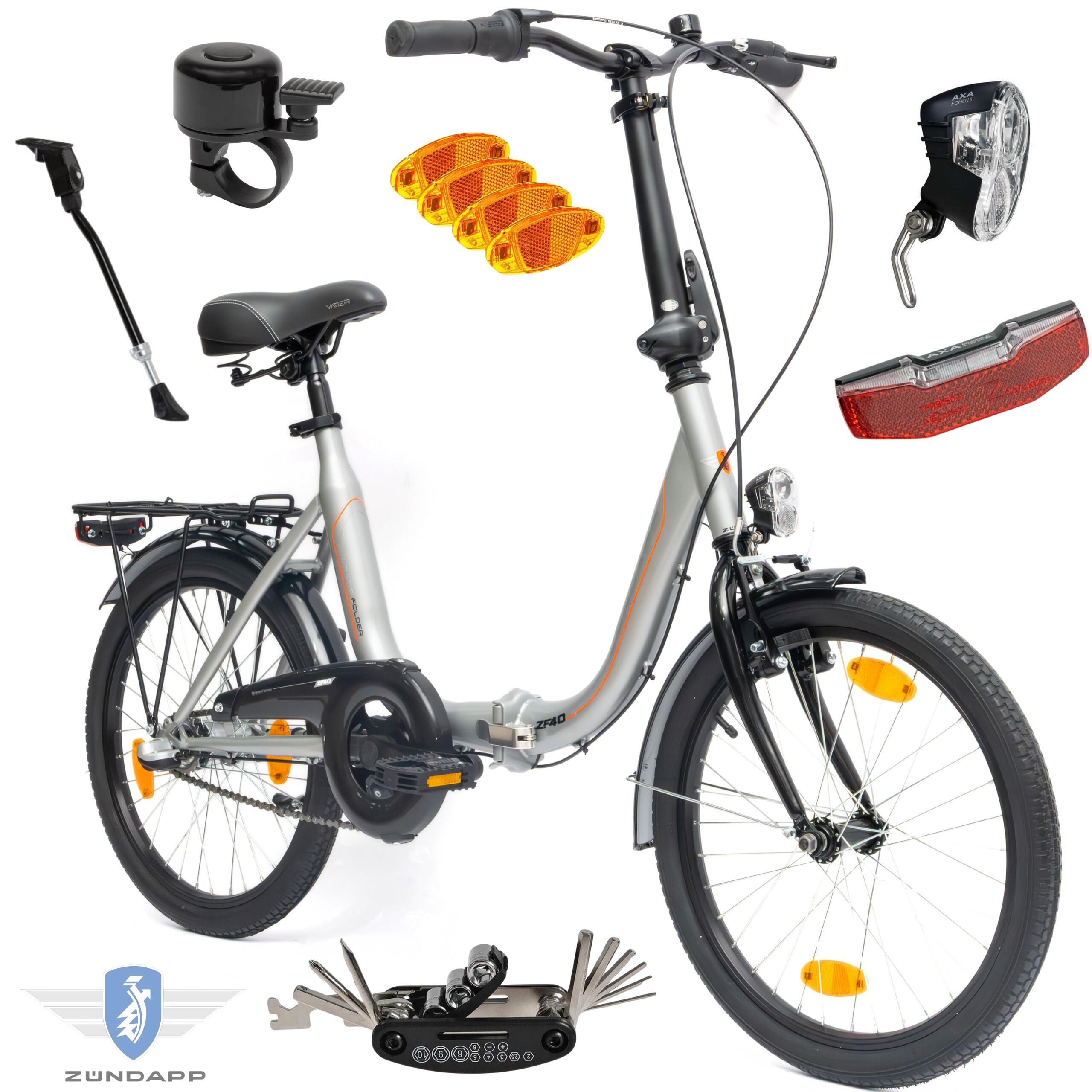 Rower Składany Miejski 20 V-brake Torpedo Nexus Bagażnik Światła Dzwonek