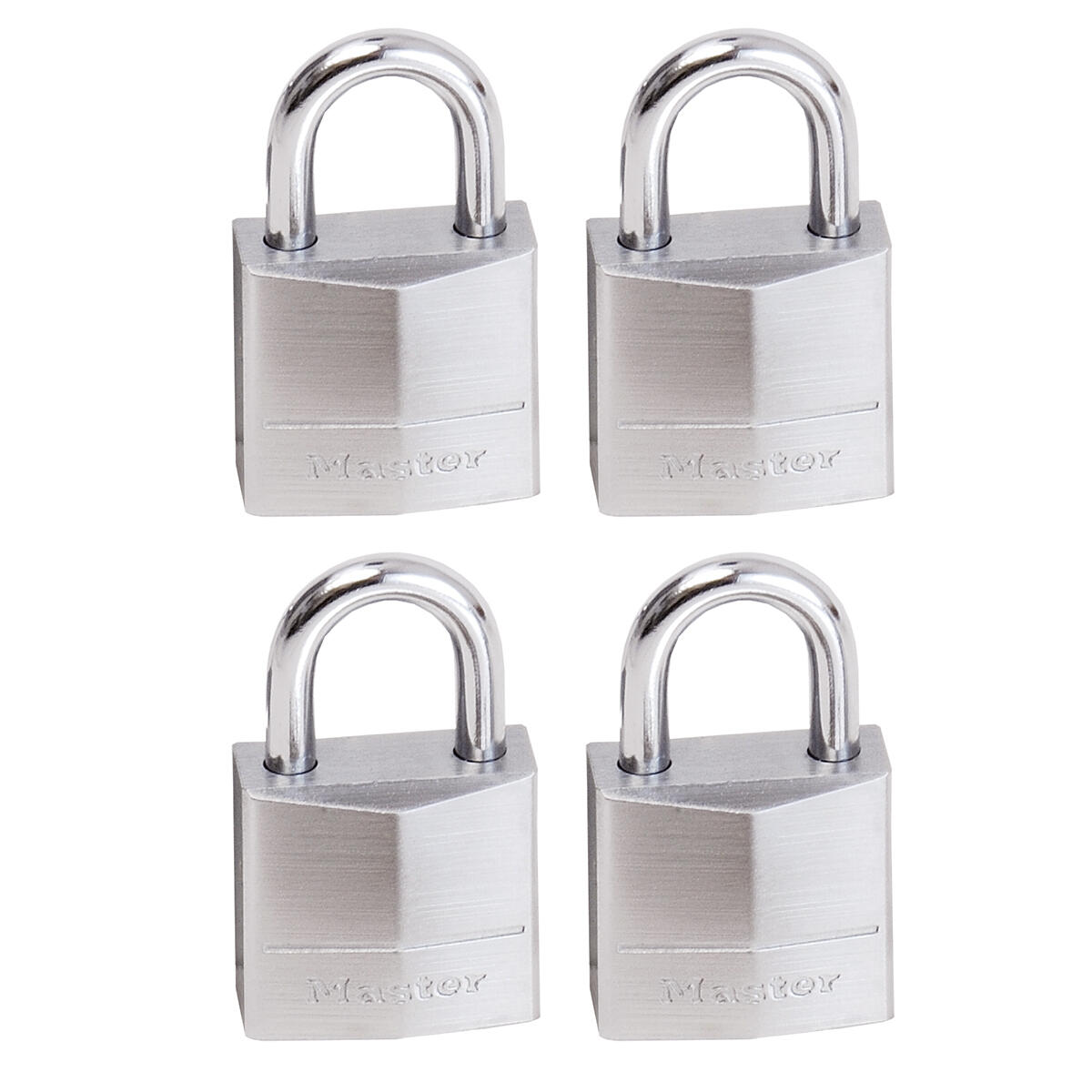 Zestaw 4 kłódek morskich na klucz Master Lock 629EURQ, kolor szary