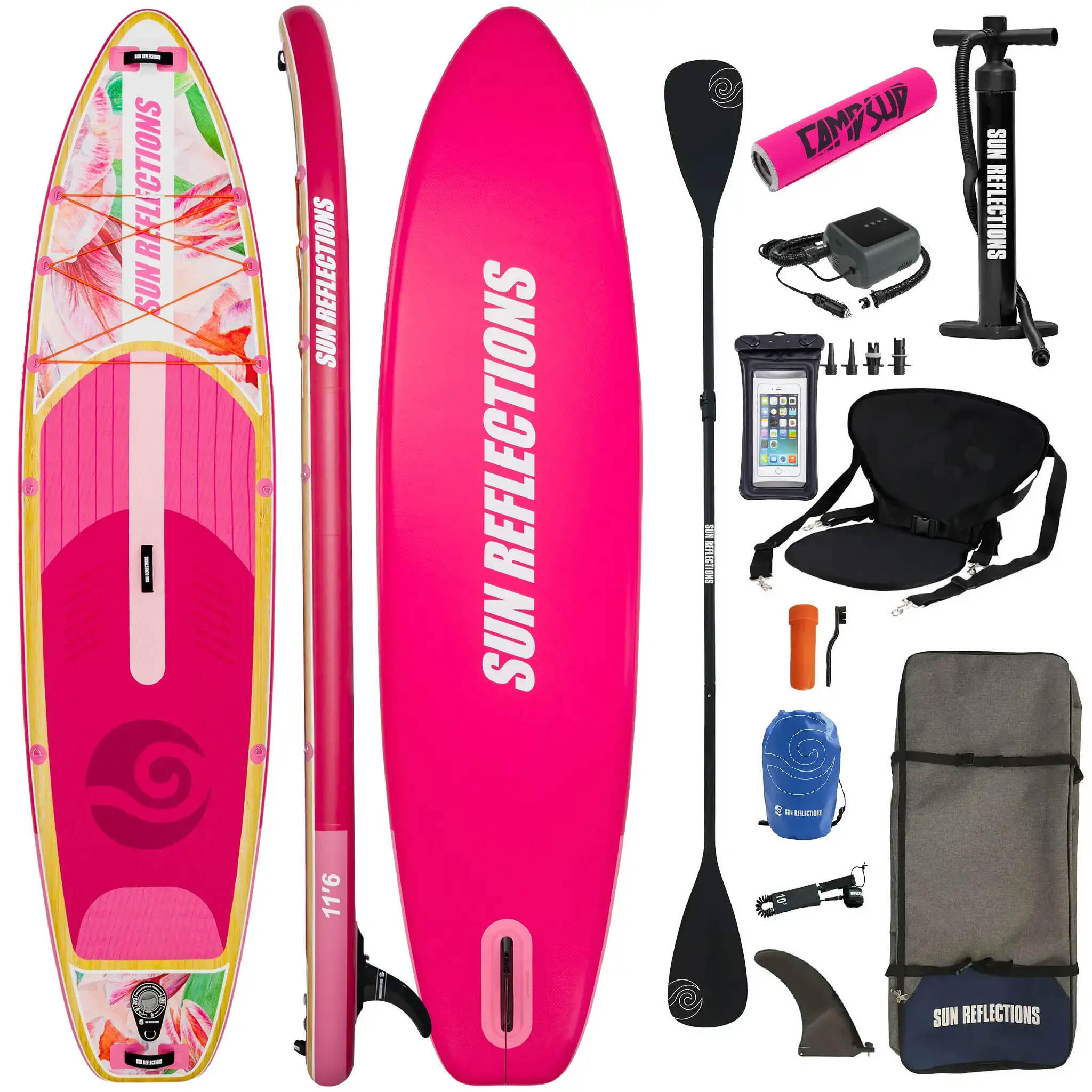 Deska Sup Pompowana Sun Reflections L 11'6 SUPER Combo Soft Blush