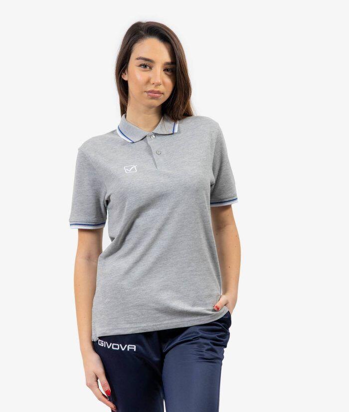 Koszulka polo Givova Gris-biało-szara