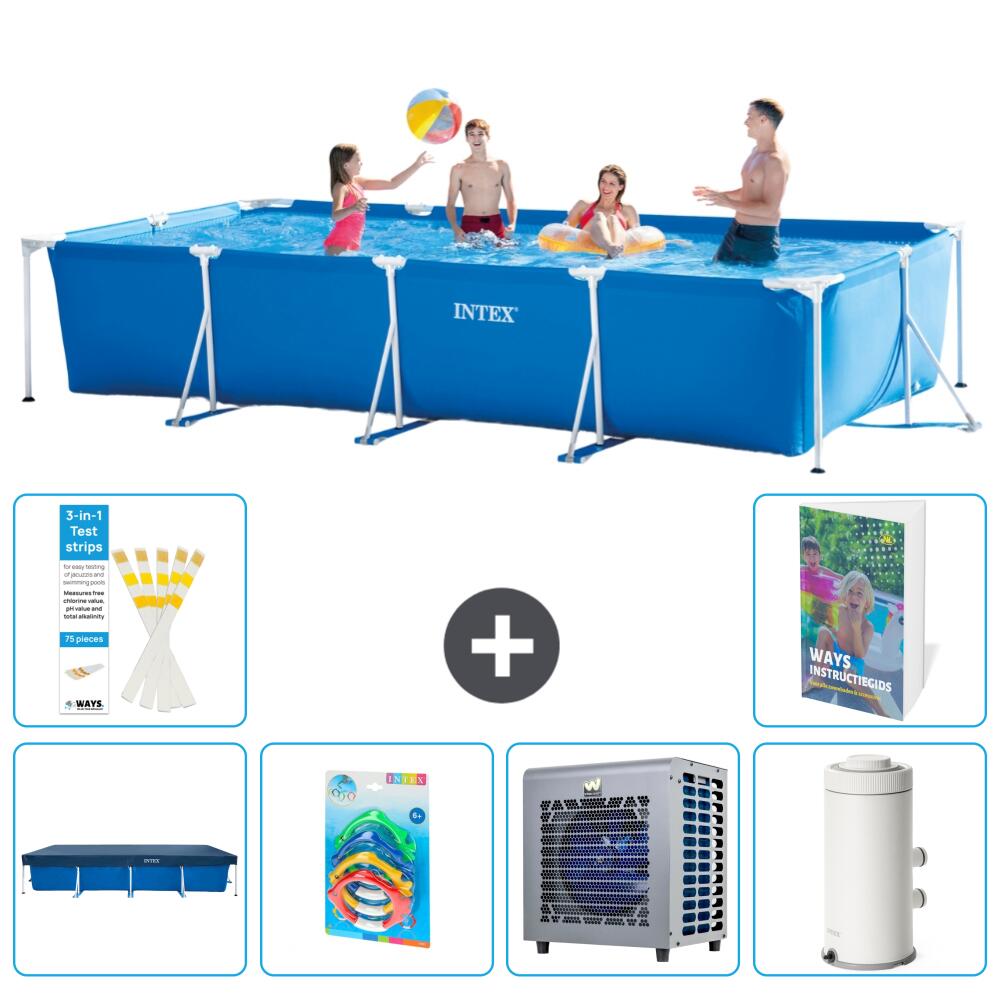 INTEX Basen ze stelażem Prostokątny - 450x220x84 cm - 7-częściowy S164