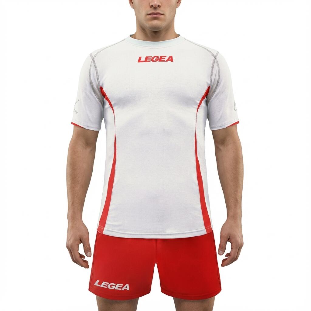Mężczyzna Sport Dres rozgrzewkowy Piemonte Legea biało-czerwony