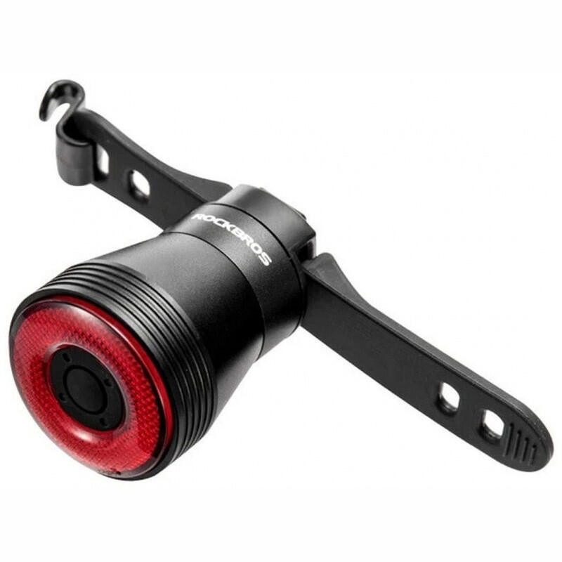 Lampka rowerowa tylna Rockbros TL907Q52 LED USB ze światłem STOP na sztycę