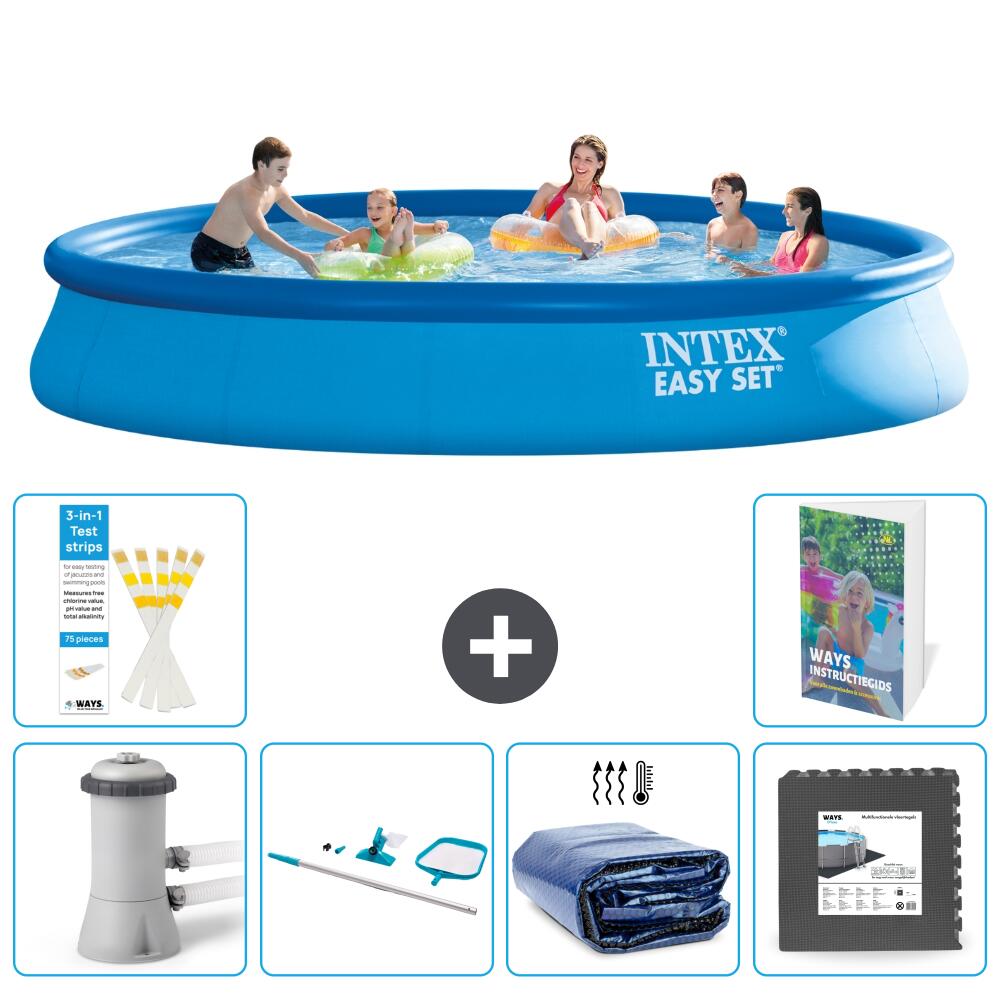 INTEX Basen Easy Set Okrągły - 457x84 cm - 7-częściowy S217