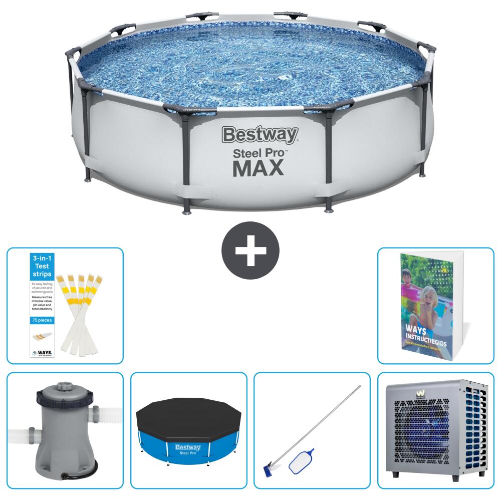 BESTWAY Basen Steel Pro MAX Okrągły - 305x76 cm - 7-częściowy S283