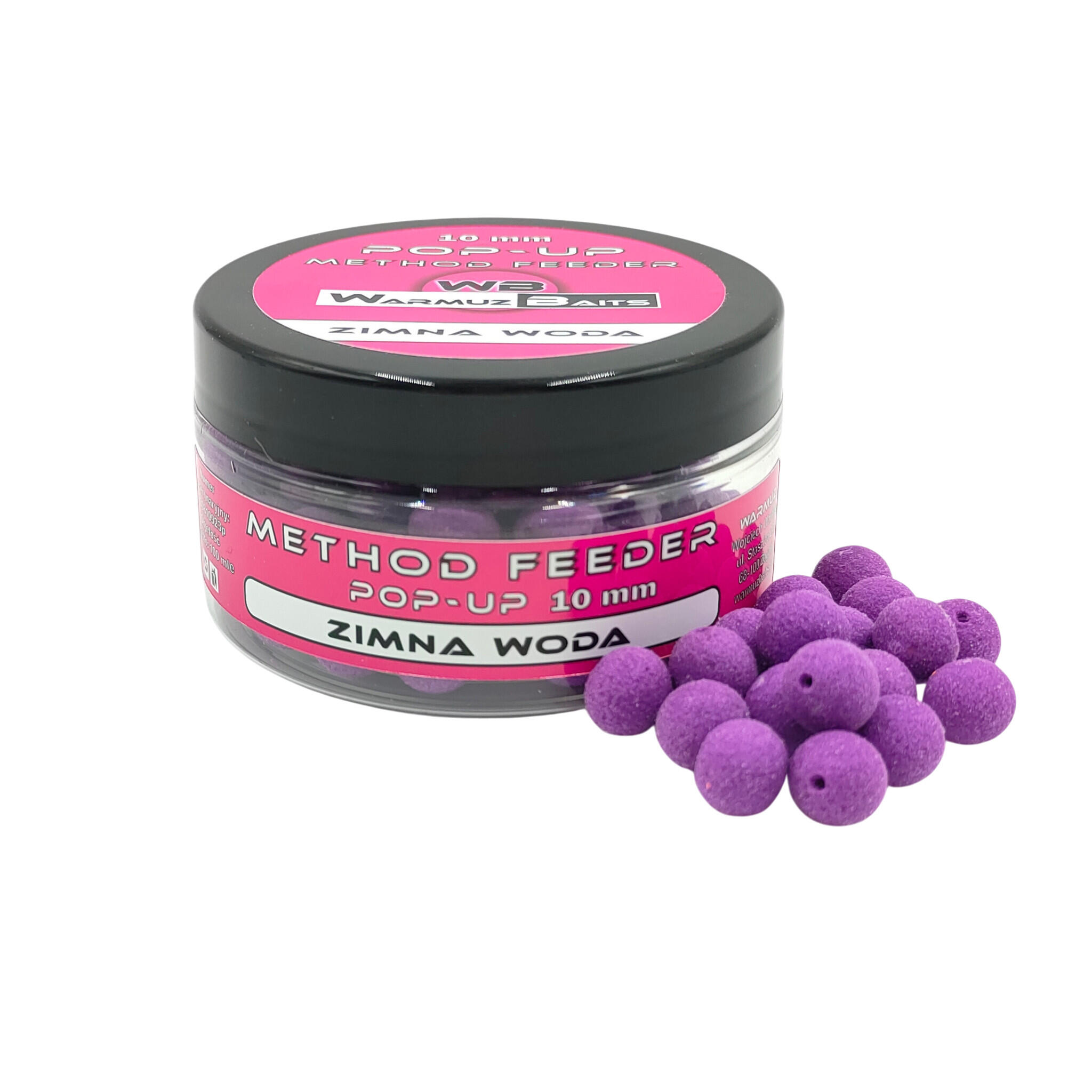 Kulki Pływające Pop Up 10mm z dziurką Warmuz Baits 100ml ZIMNA WODA