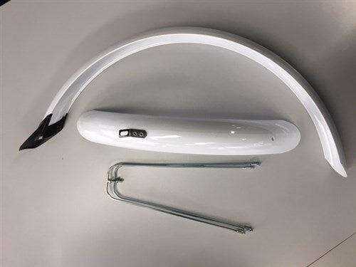 Eurofender zestaw błotników 24 cali 58 mm PVC biały