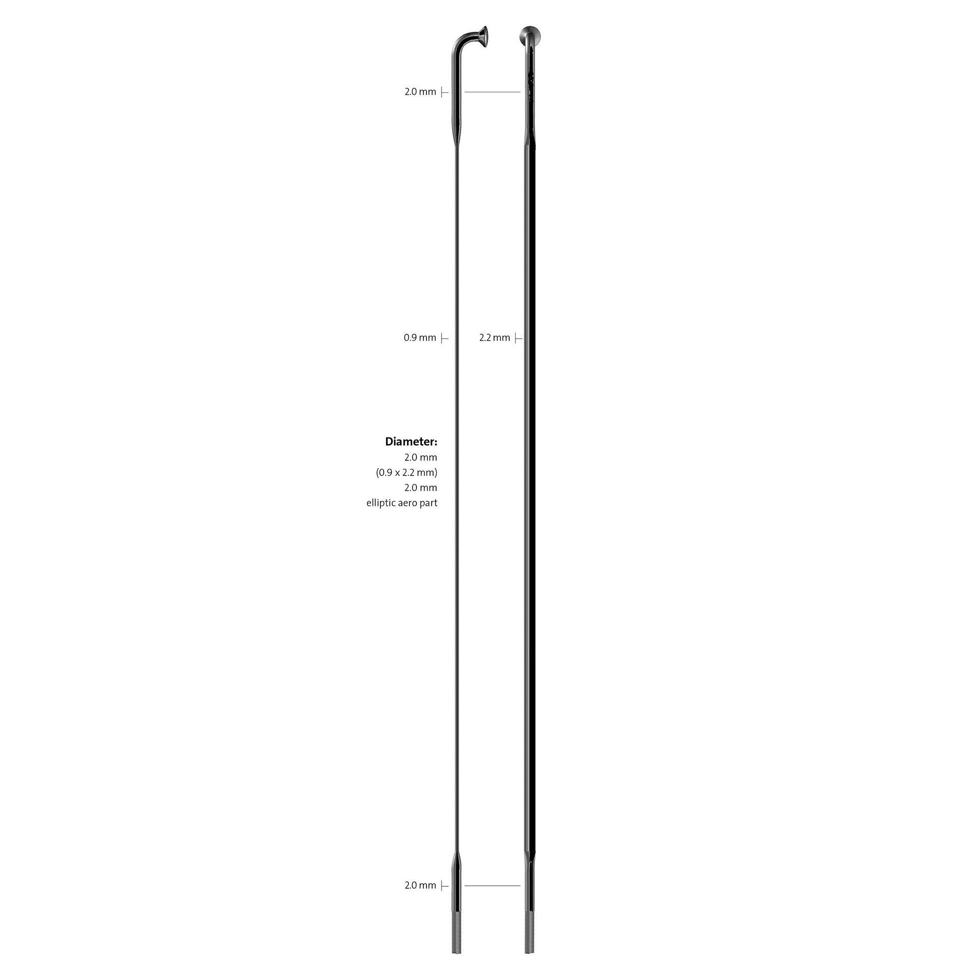Sapim CX-Ray płaskie szprychy 14-224 czarne z nyplem 20 szt