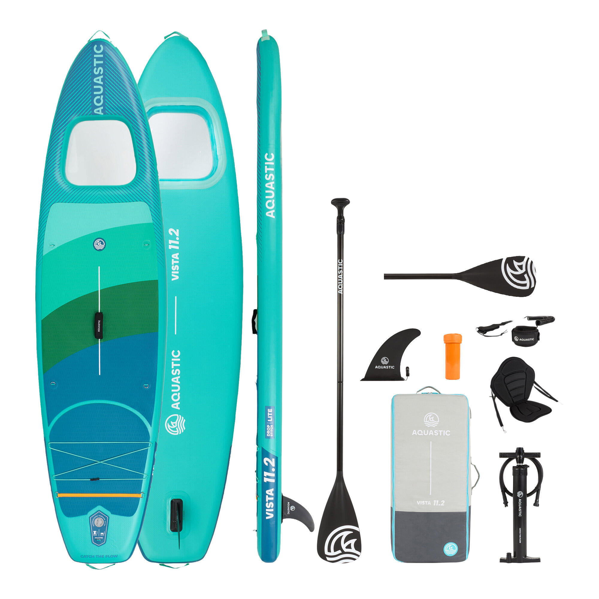 Deska SUP AQUASTIC Vista 11'2 Zestaw z siedziskiem