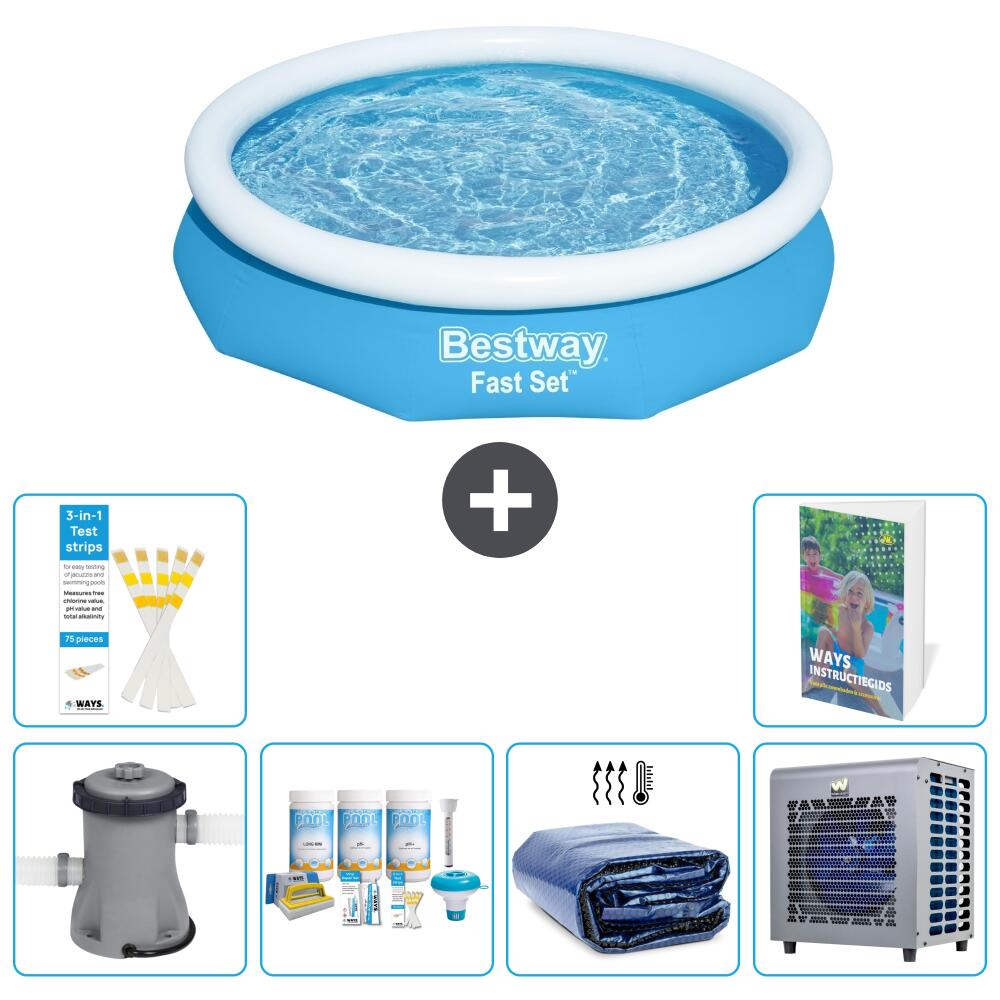 BESTWAY Basen Fast Set Okrągły - 305x66 cm - 7-częściowy S302