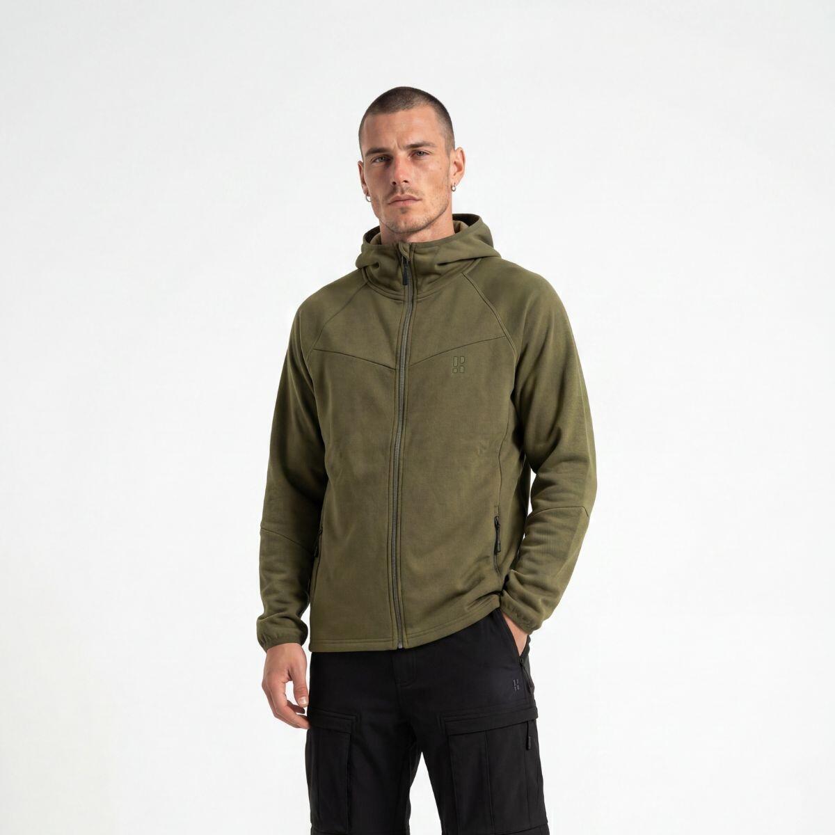 Męska kamizelka outdoor z wełną merino - Oliwkowy