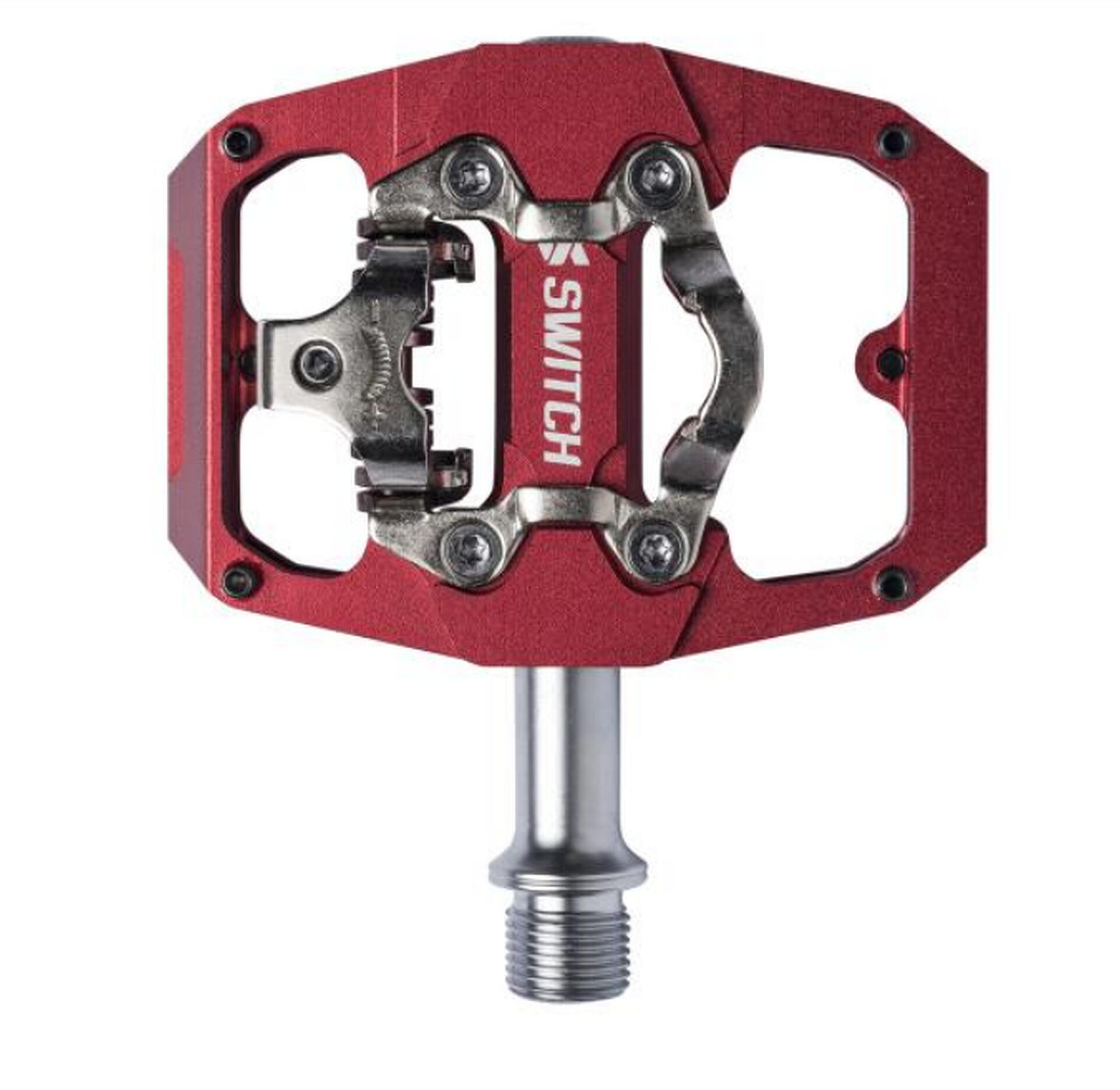 Pedał rowerowy MTB SWITCH CRANK FLIP, czerwony