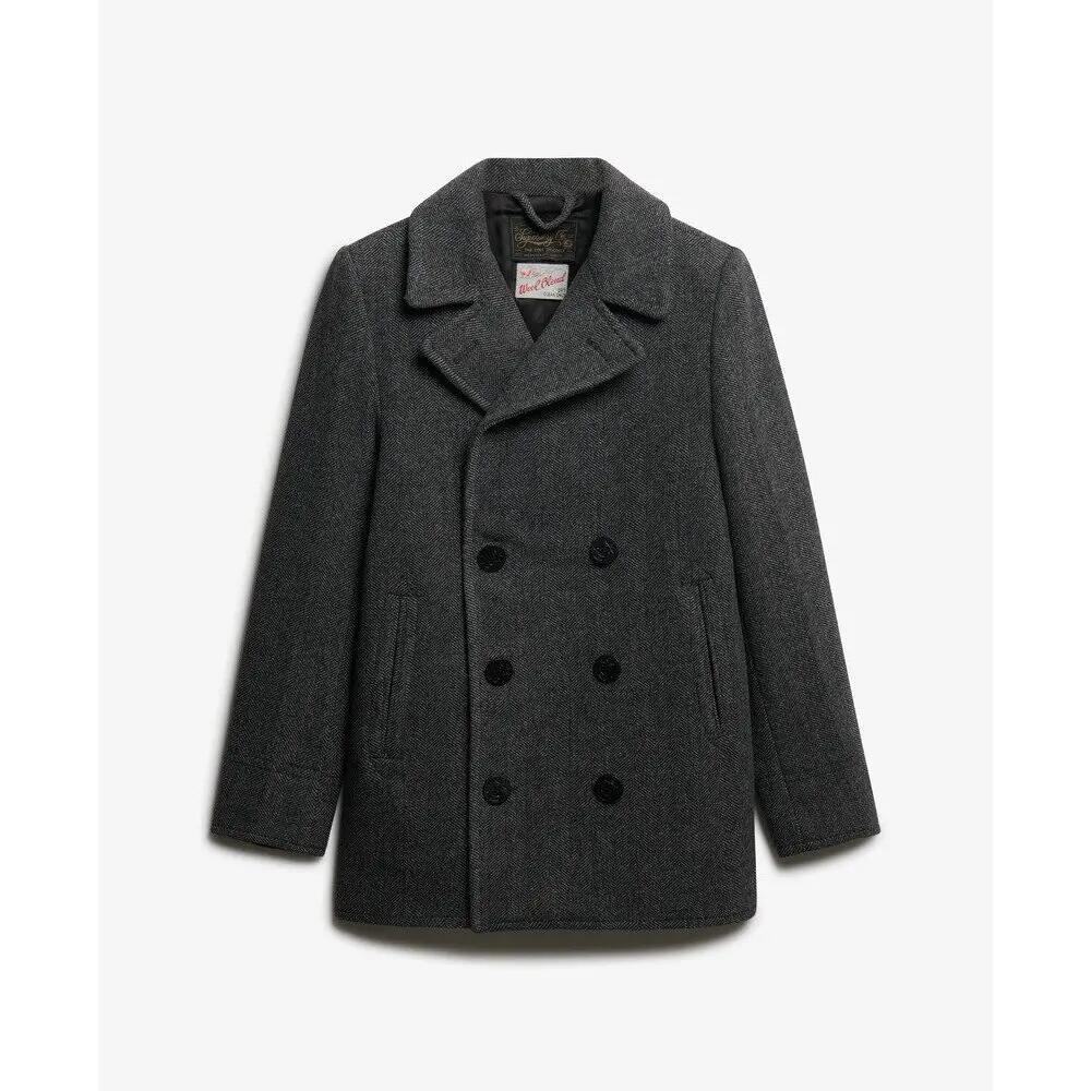 Płaszcz z mieszanki wełny Superdry Caban