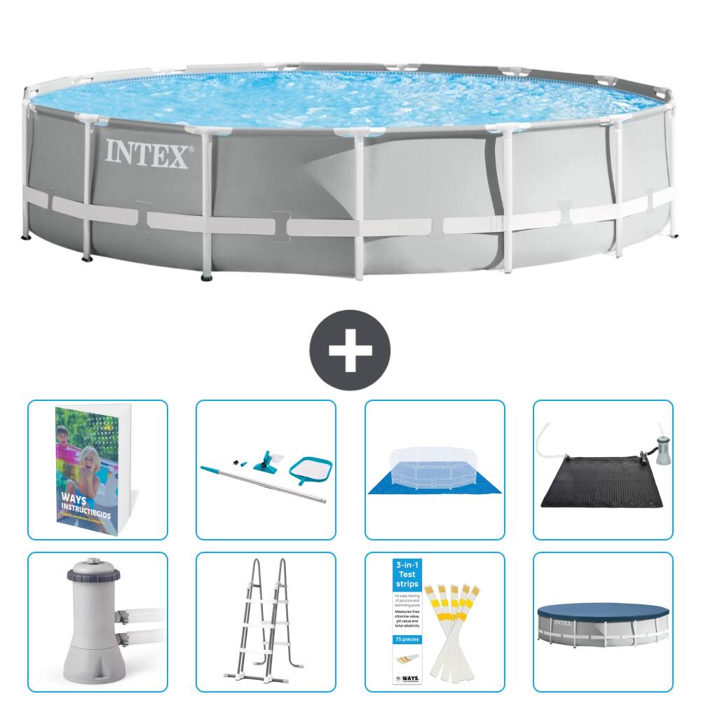 INTEX Basen Prism Frame Okrągły - 457x107 cm - 9-częściowy S583