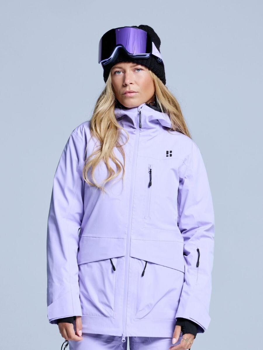 Kurtka narciarska - Damska - Hardshell - Freeride 3L - Liliowa