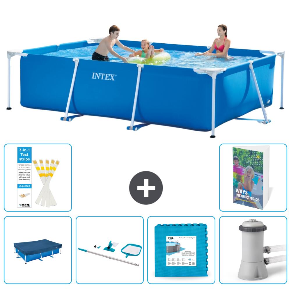 INTEX Basen ze stelażem Prostokątny - 300x200x75 cm - 7-częściowy S121