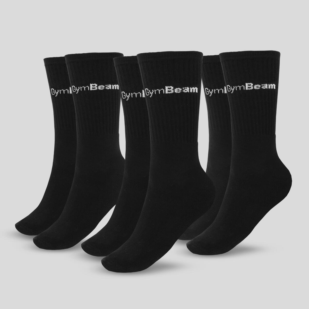 Skarpety unisex fitness 3/4 czarne 3/4 Socks 3Pack