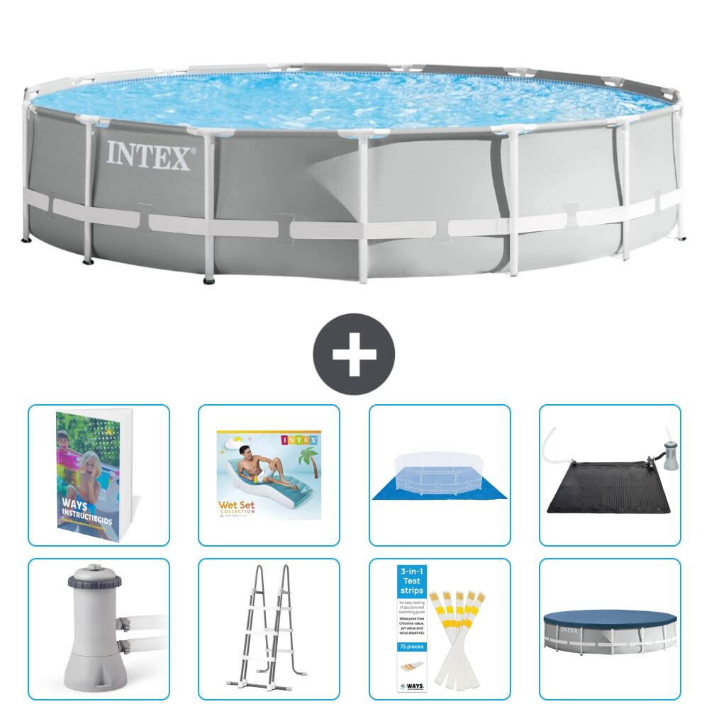INTEX Basen Prism Frame Okrągły - 457x107 cm - 9-częściowy S567