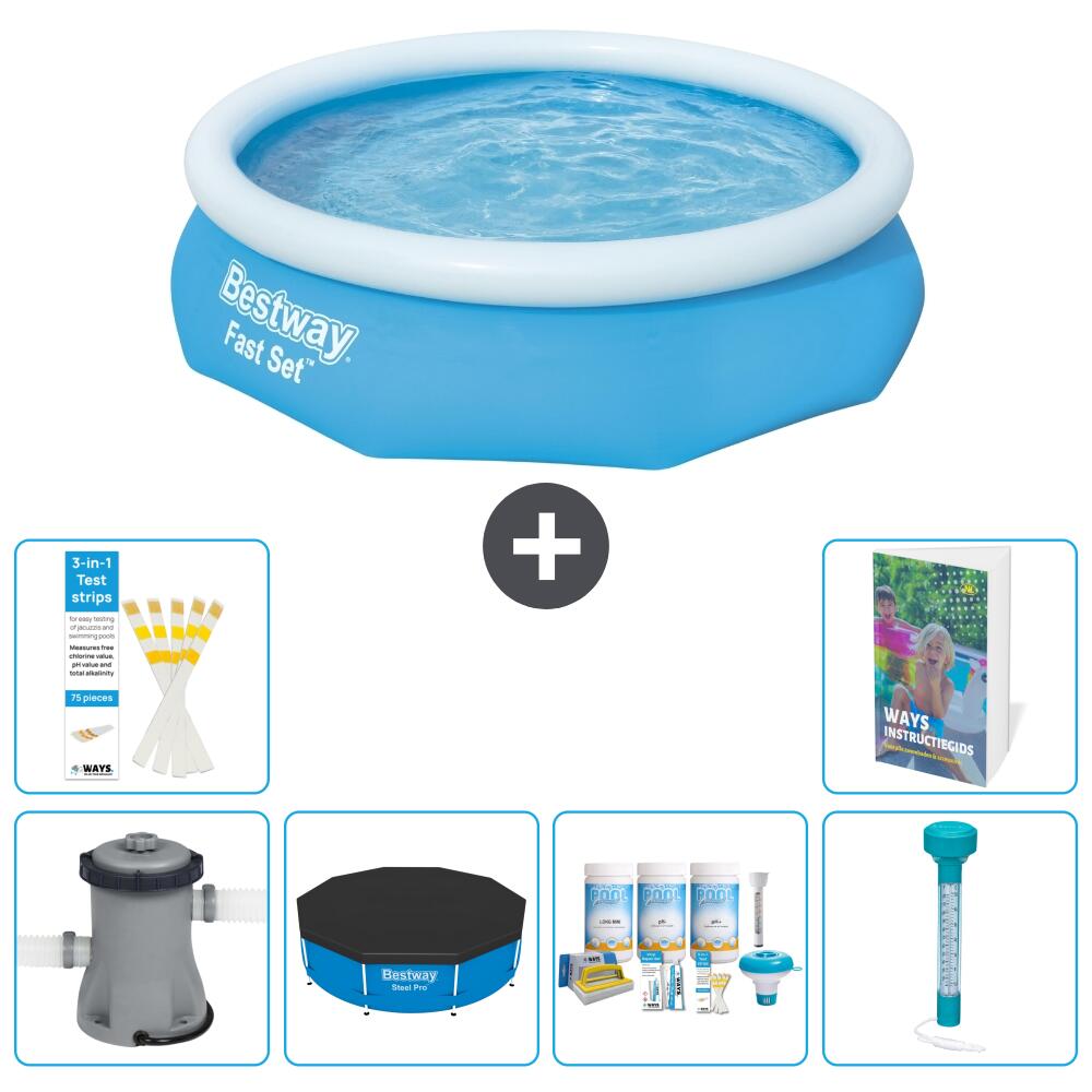 BESTWAY Basen Fast Set Okrągły - 305x76 cm - 7-częściowy S226