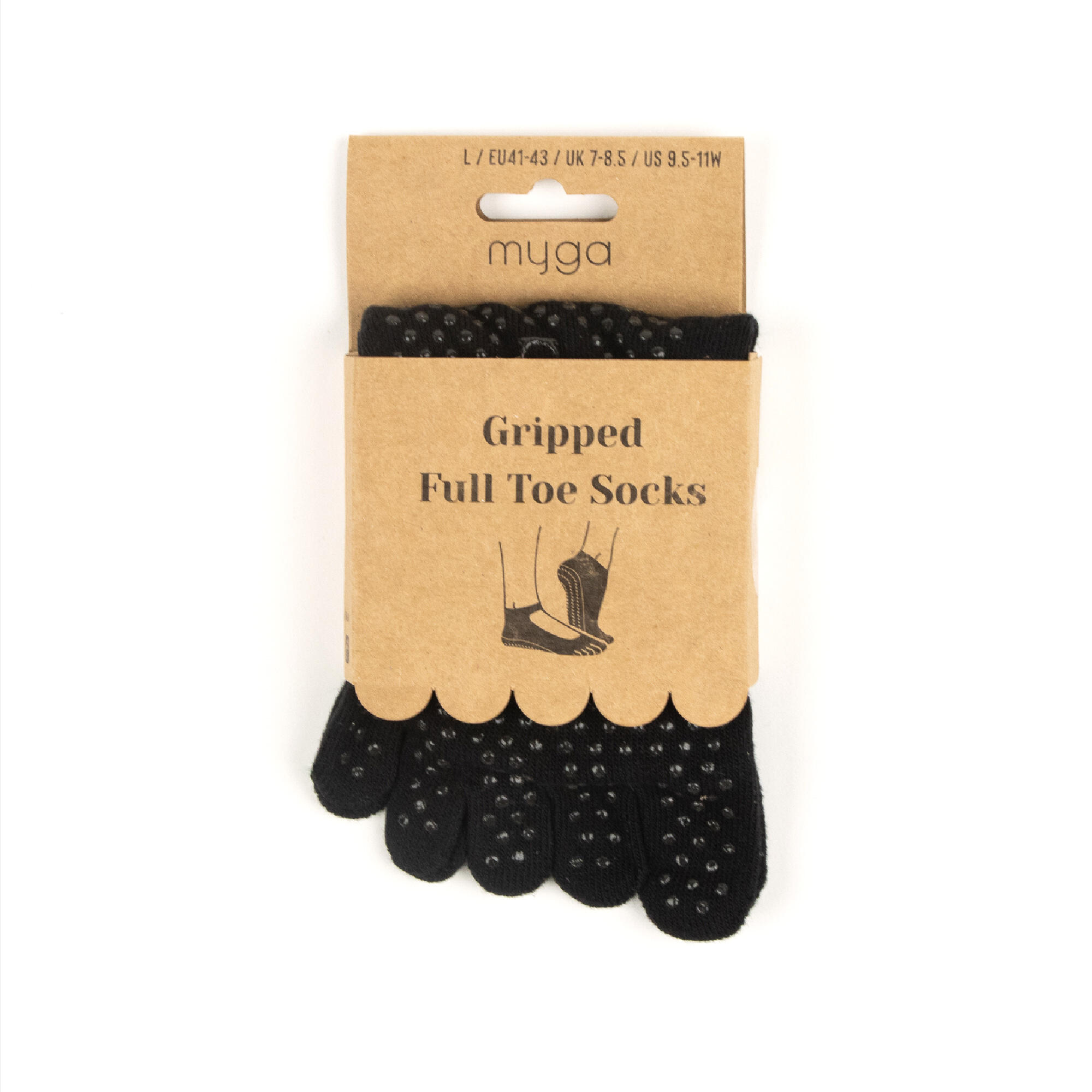 Antypoślizgowe skarpetki z palcami do jogi myga Yoga Toe Socks