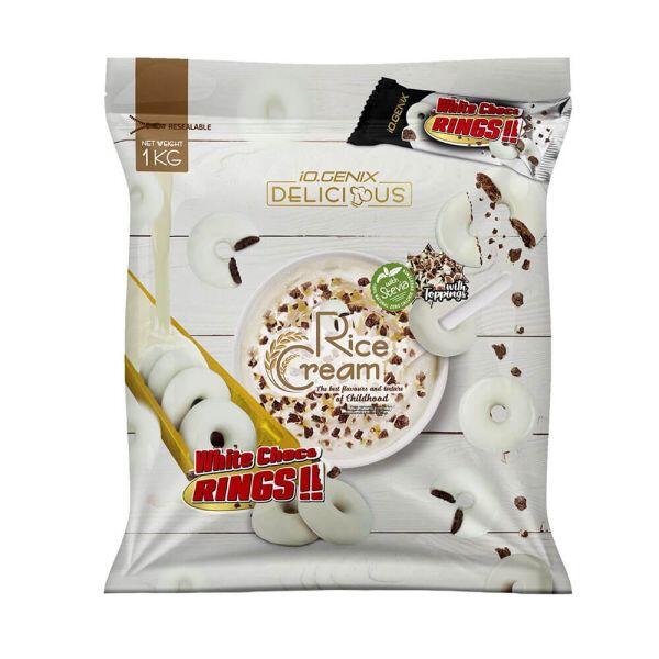 Krem ryżowy - 1 kg Biała czekolada z krążkami czekoladowymi IO.Genix