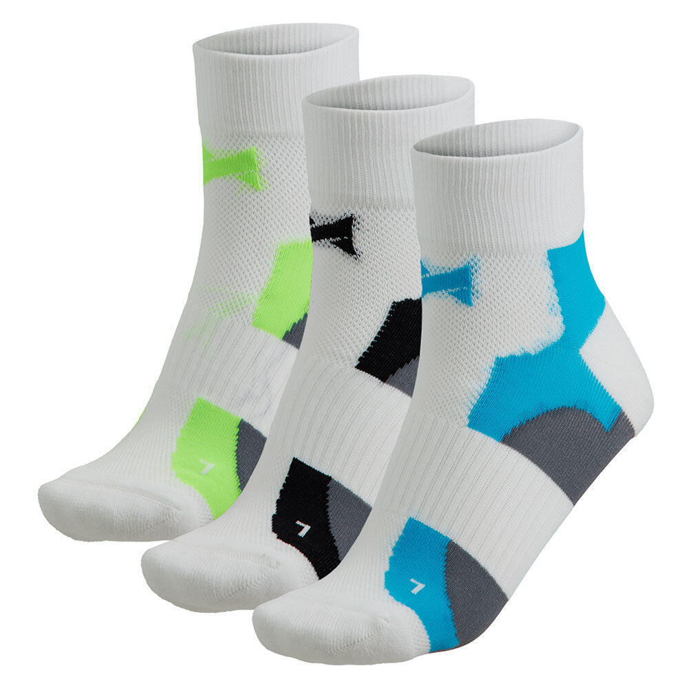 Skarpetki rowerowe do kostki - Multi White - 3 pary