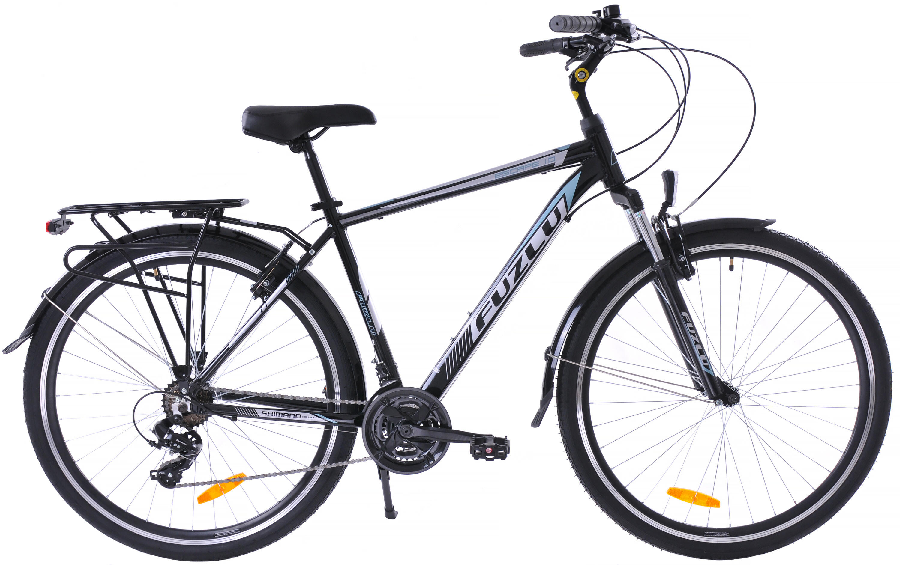 Rower trekkingowy 28 Fuzlu Escape 1.0 Men (20) czarny/srebrny połysk