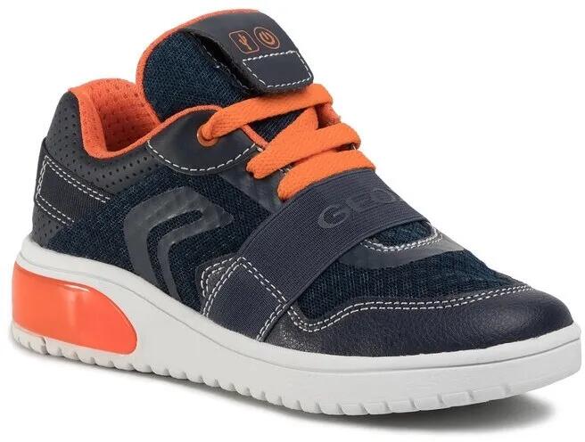 Buty Dziecięce Geox Jr Xled Sneaker Ciemnoniebieskie