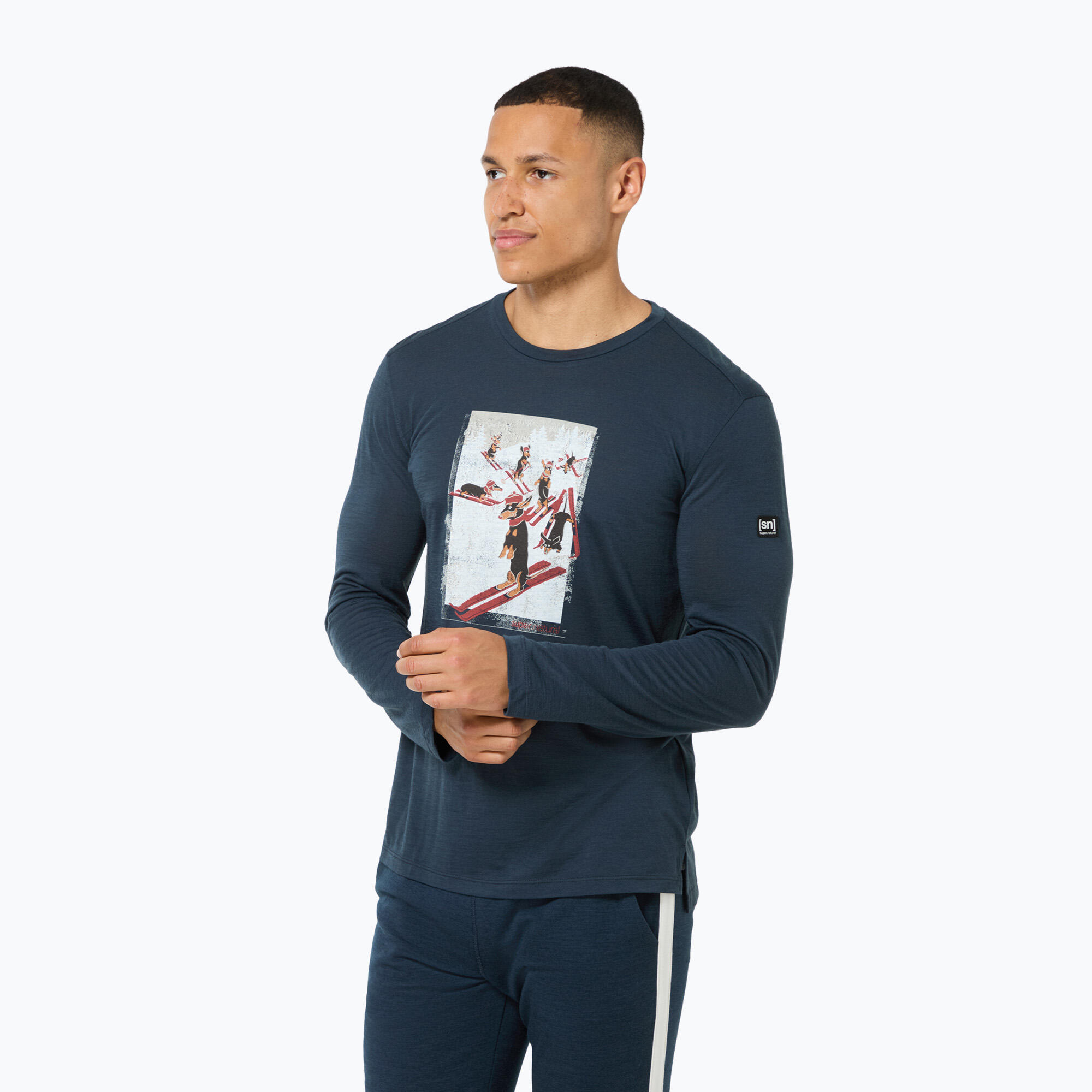 Longsleeve męski super.natural Dachshund Party