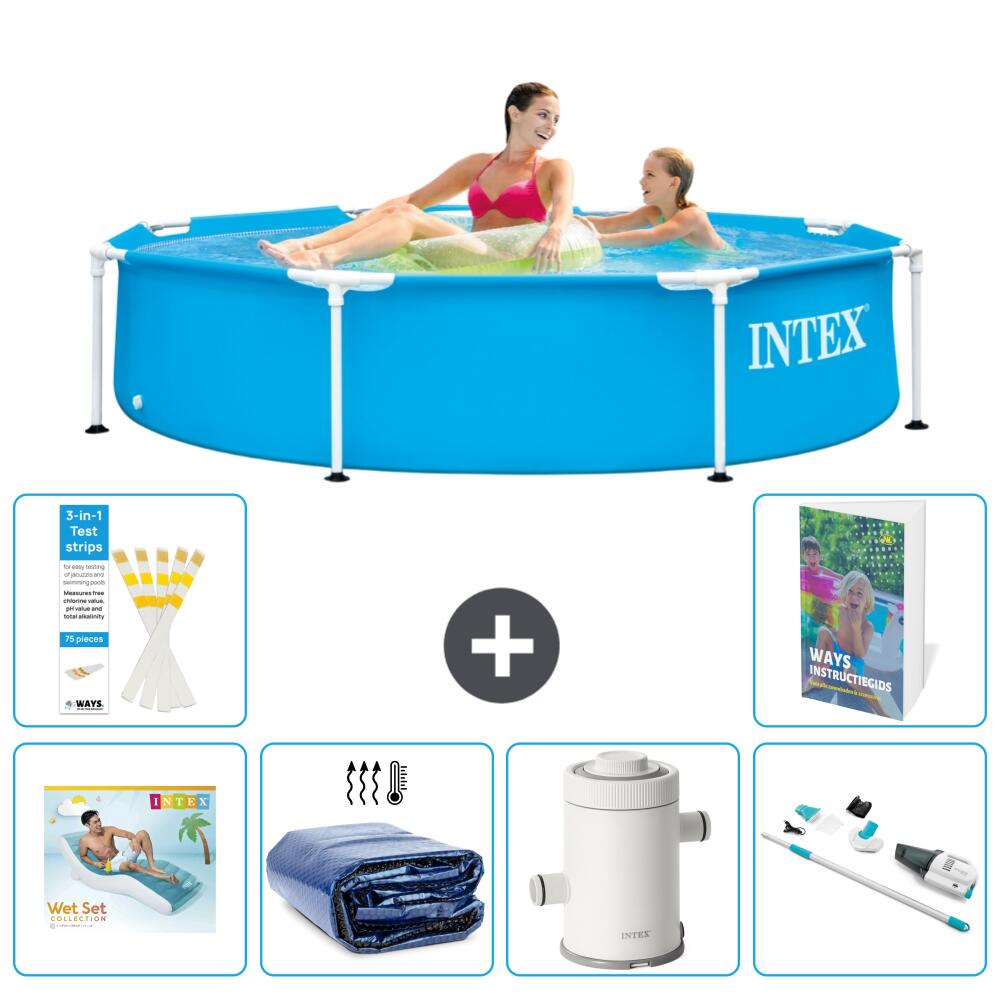 INTEX Basen ze stelażem Okrągły - 244x51 cm - 7-częściowy S87
