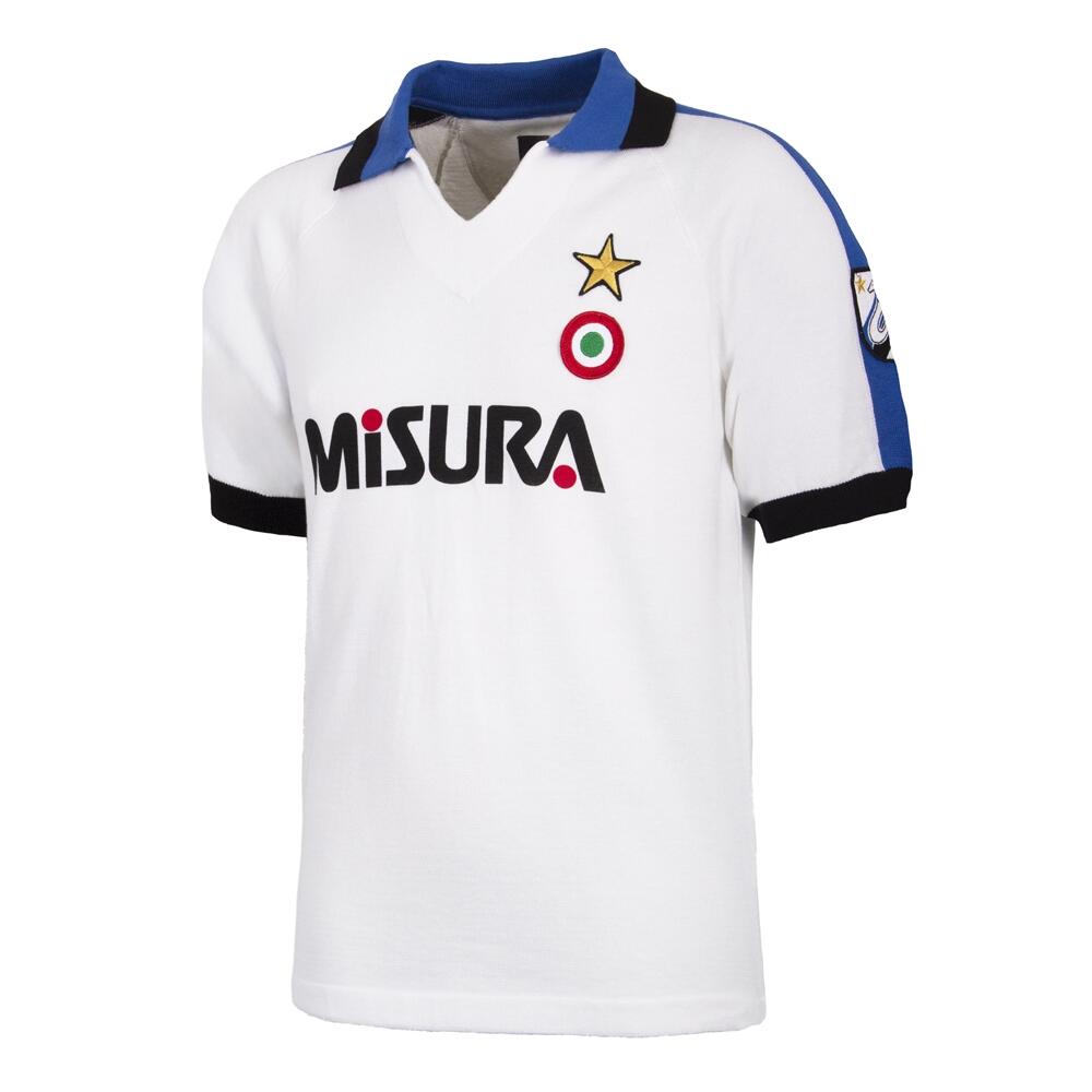 Koszulka retro piłkarska dla dorosłych - FC Inter 1982/83 Wyczerpany - Czarny