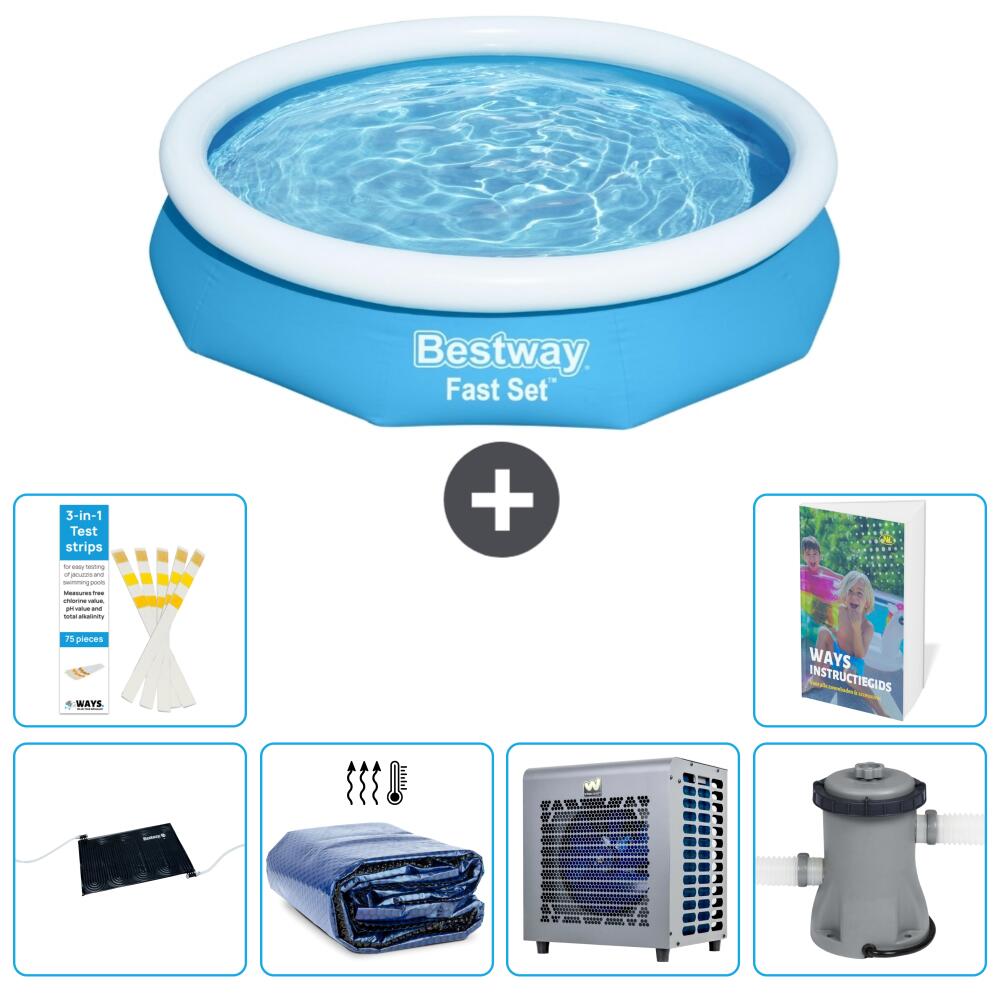 BESTWAY Basen Fast Set Okrągły - 305x66 cm - 7-częściowy S42