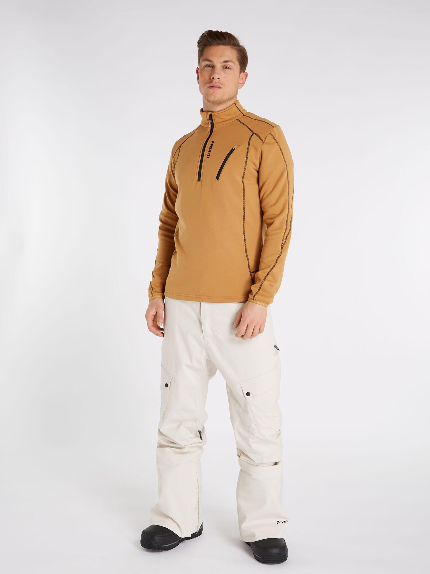 Koszulka męska Protest HUMANS 1/4 zip top