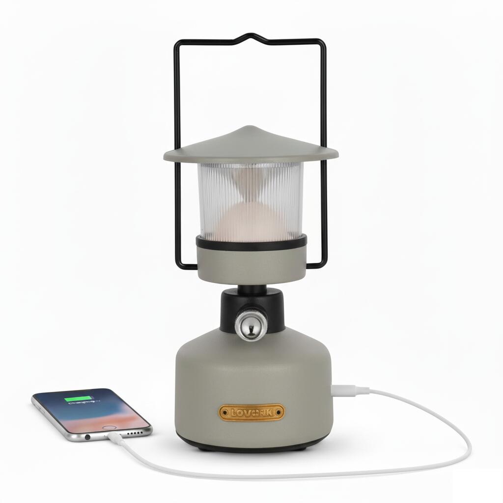 LOVORK ZEPHYR - przenośna lampa LED ładowalna z powerbankiem