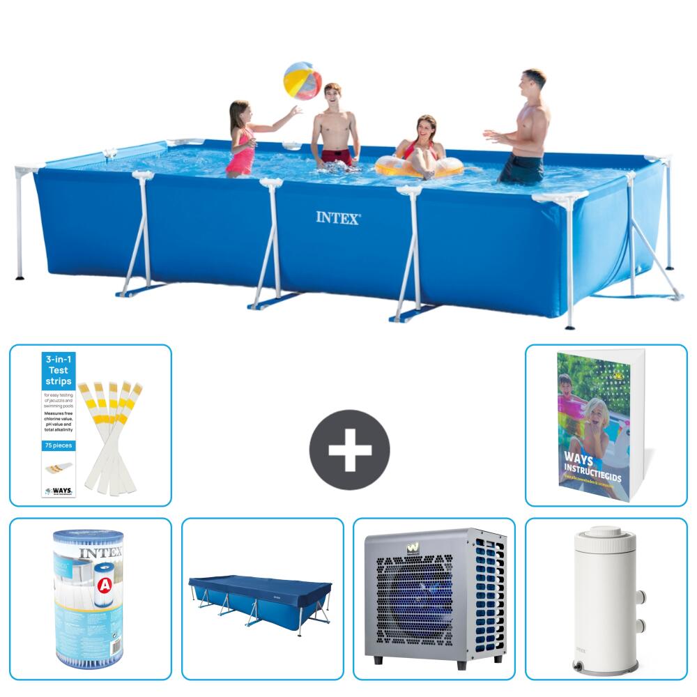 INTEX Basen ze stelażem Prostokątny - 450x220x84 cm - 7-częściowy S38