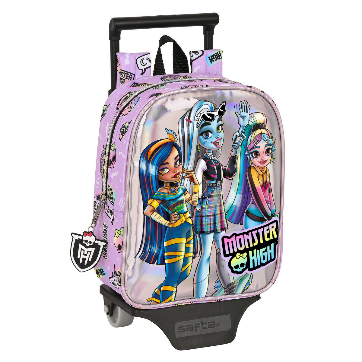 Torba szkolna z kółkami Monster High Best boos Poliester 300D