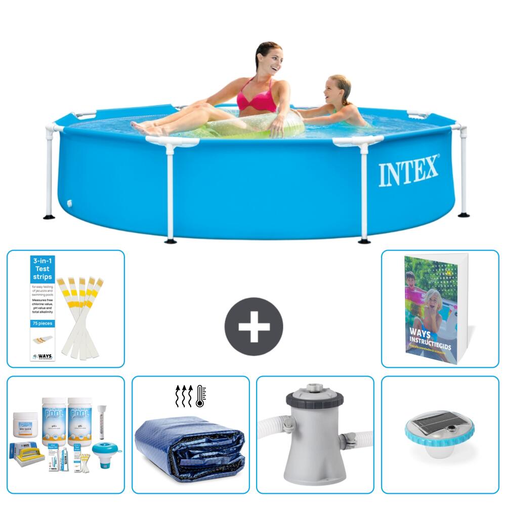 INTEX Basen ze stelażem Okrągły - 244x51 cm - 7-częściowy S160