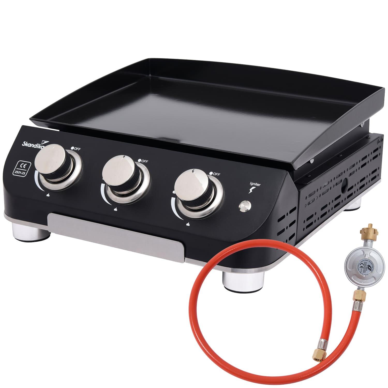 Grill gazowy  stołowy z płytą plancha Palo  3 odrębne palniki  tacka ociekowa