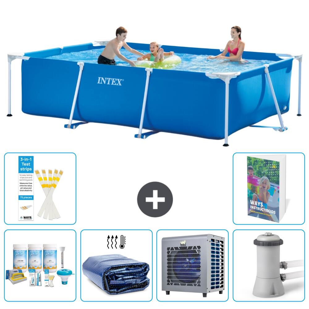 INTEX Basen ze stelażem Prostokątny - 300x200x75 cm - 7-częściowy S128