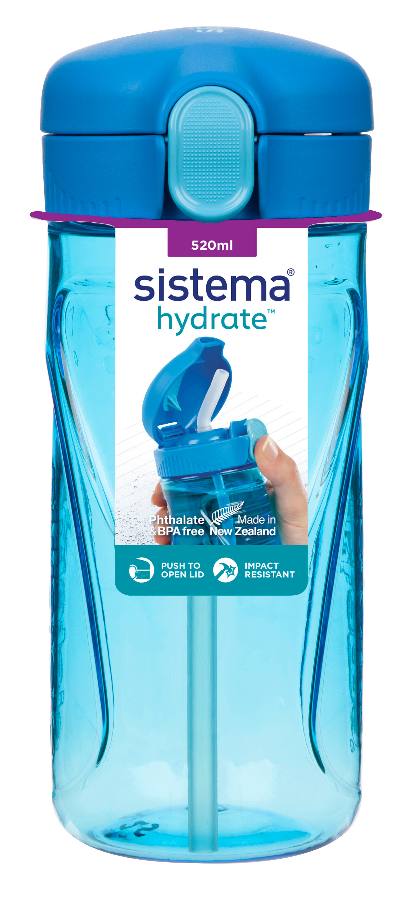 Butelka ze słomką Hydrate Quick Flip Top 520 ml