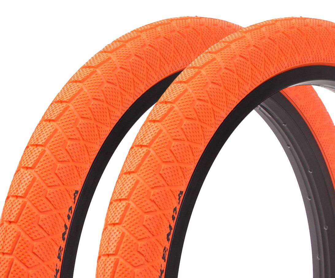 Zestaw opon BMX KENDA 20 cali x 1,95 cala pomarańczowy