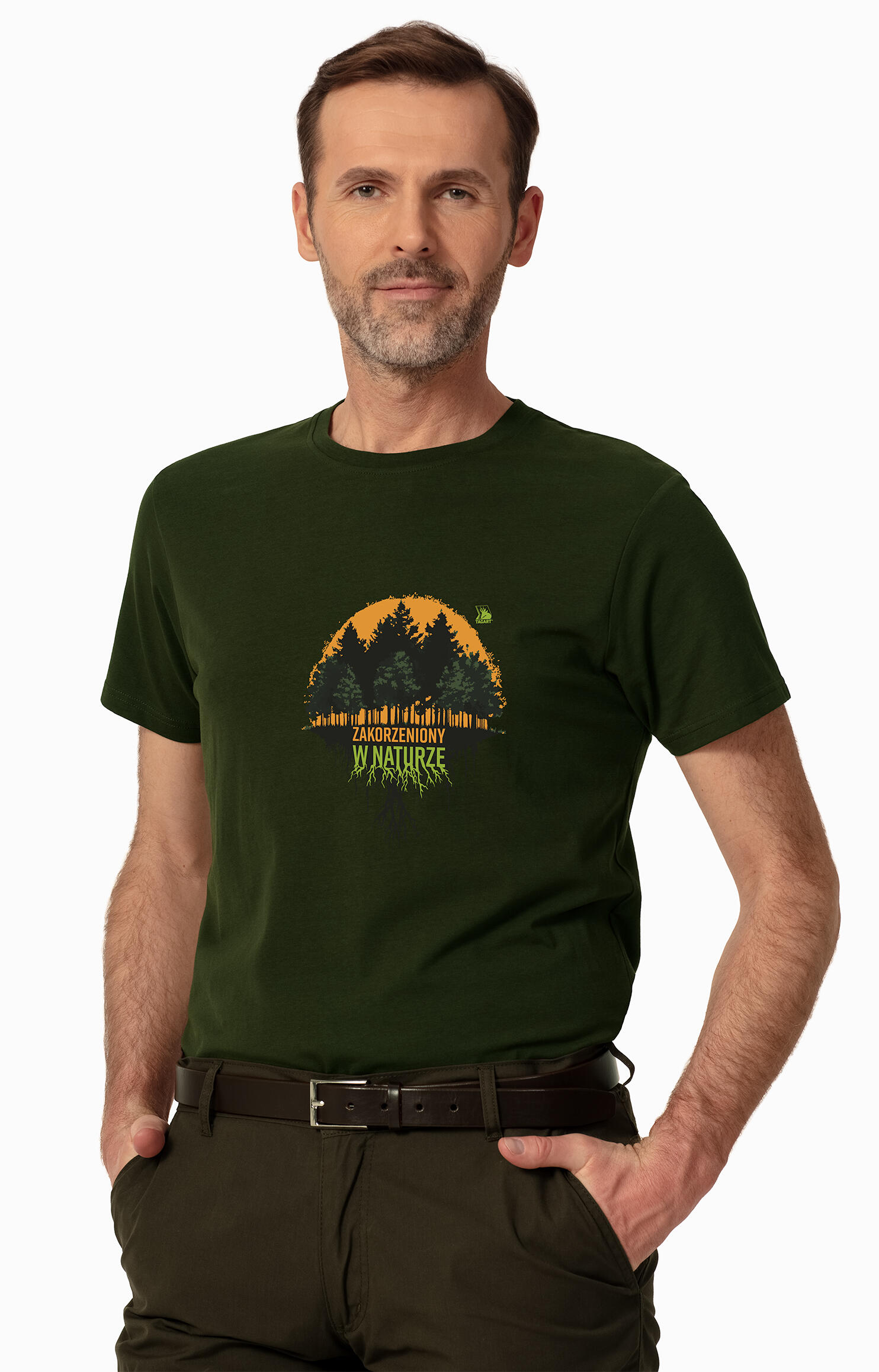 T-shirt myśliwski męski Tagart Forester z nadrukiem