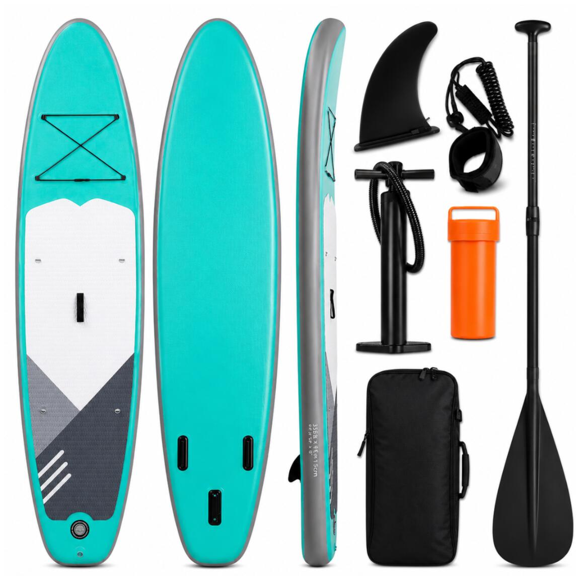 Deska SUP AquaPaddle 335x84x15 cm wiosło pompka zestaw plecak 180 kg