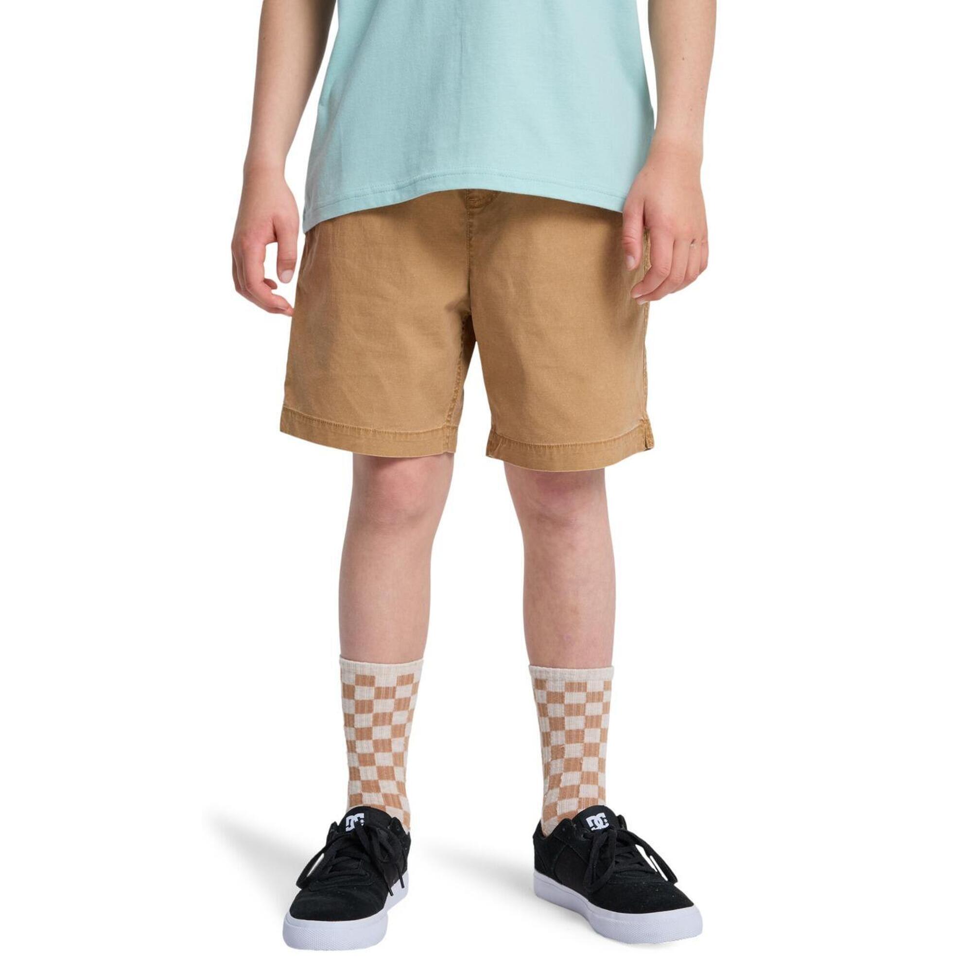 Spodenki z elastyczną talią dla Chłopcy TAXER YOUTH 15 Brązowy