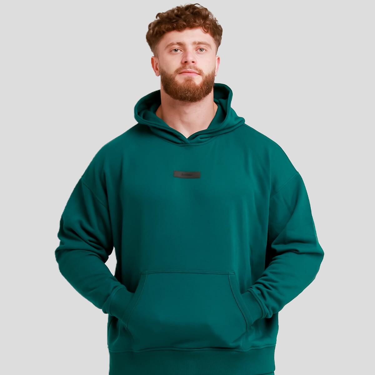 Bluza męska z kapturem oversize zielona Unstoppable