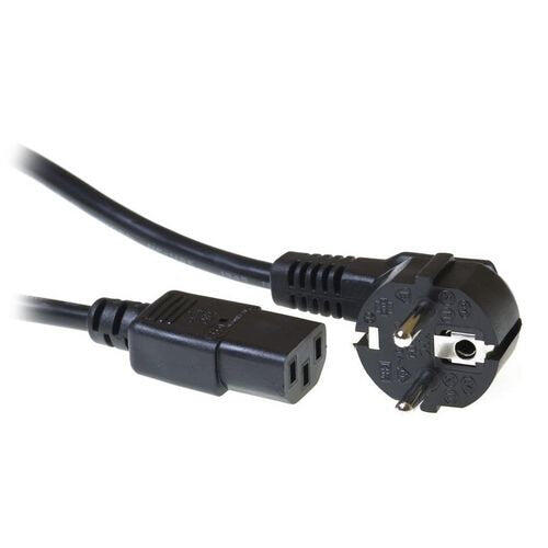 Kabel zasilający ACT 1,5 m Schuko kątowy (CEE 7/7) na IEC C13, czarny
