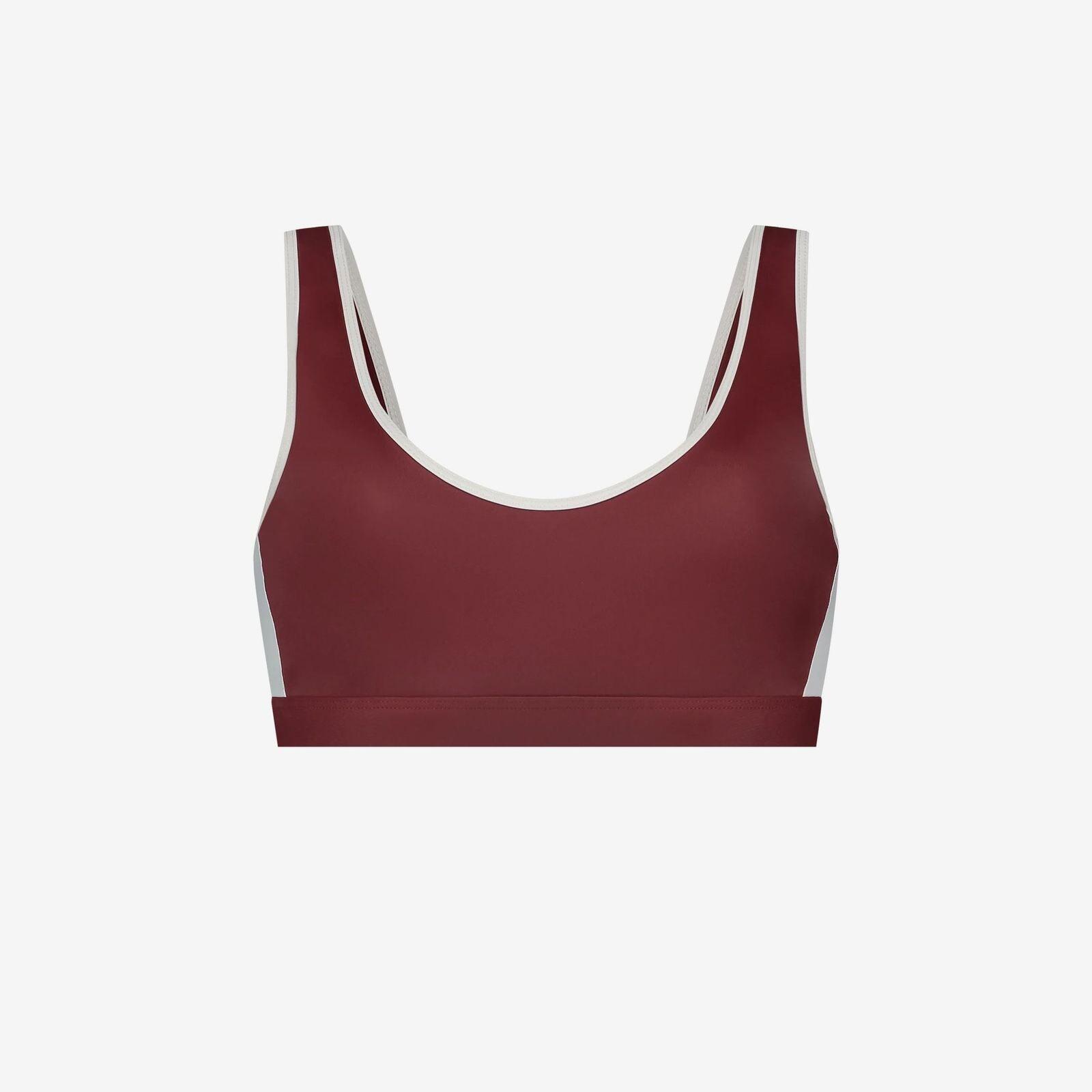 Damski premium sportowy bikini top do pływania & surfingu - Czerwony