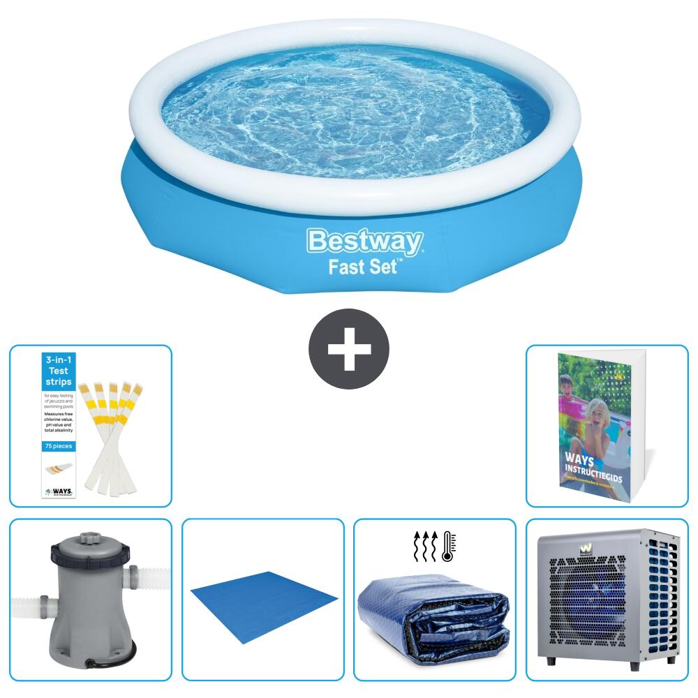 BESTWAY Basen Fast Set Okrągły - 305x66 cm - 7-częściowy S278