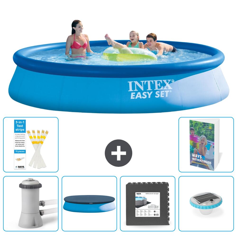 INTEX Basen Easy Set Okrągły - 396x84 cm - 7-częściowy S312