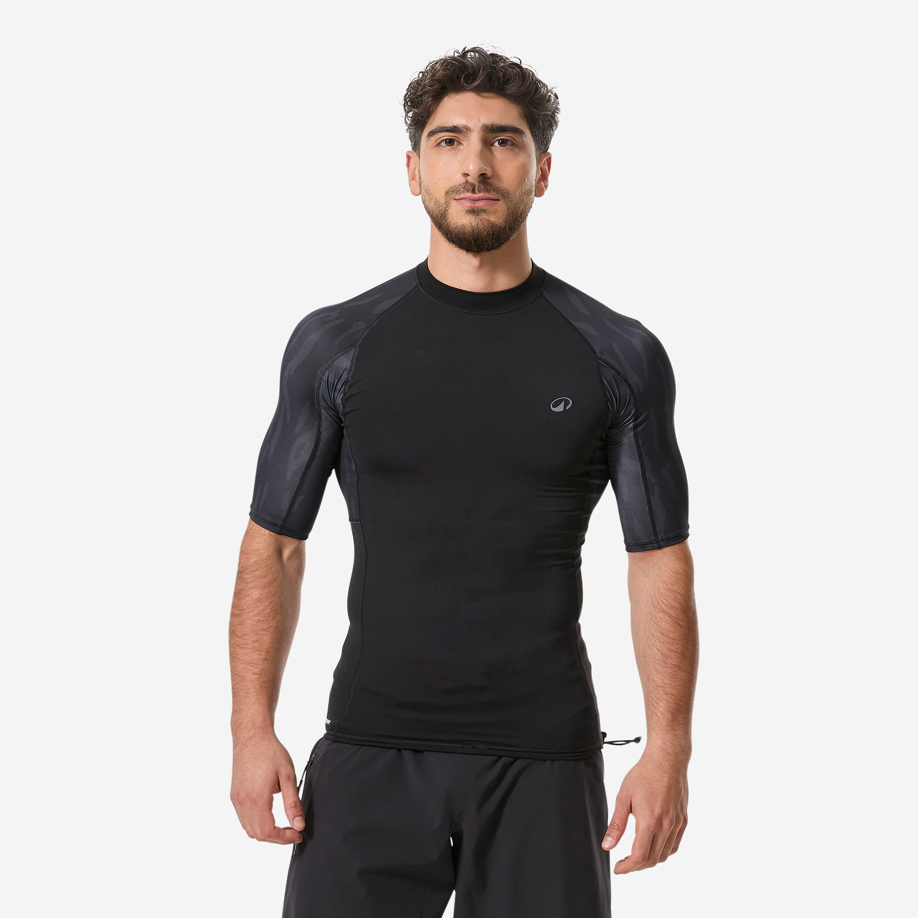 Top UV surfingowy męski Decathlon 500 Beast krótki rękaw